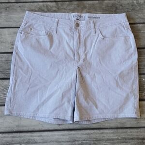 Riders by Lee Midrise Striped Shorts Sz 14